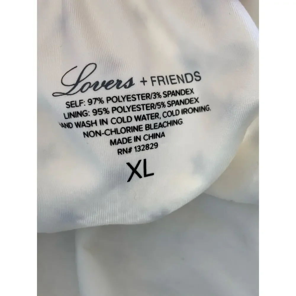 Lovers + Friends Just Don't Care Swim Off-the Shoulder Top in Star Print Size XL - Picture 7 of 7